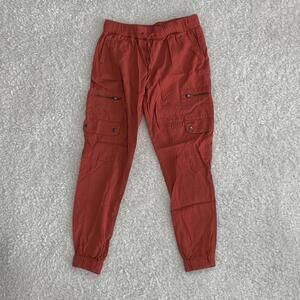 Banana Republic women’s coral rustic Red Tencel Cargo Jogger Pants (size XS)